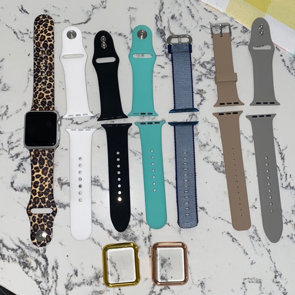 Apple Watch series 1 38mm aluminum case with bands